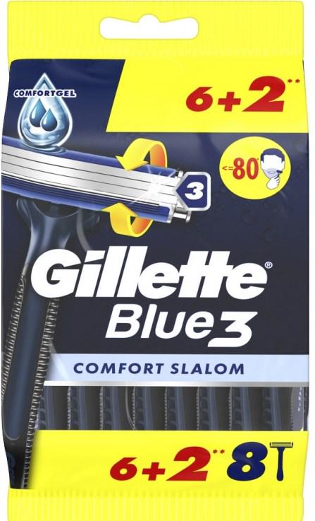 Бритвы одноразовые мужские GILLETTE Blue3 Comfort Slalom 8 шт. (15130)