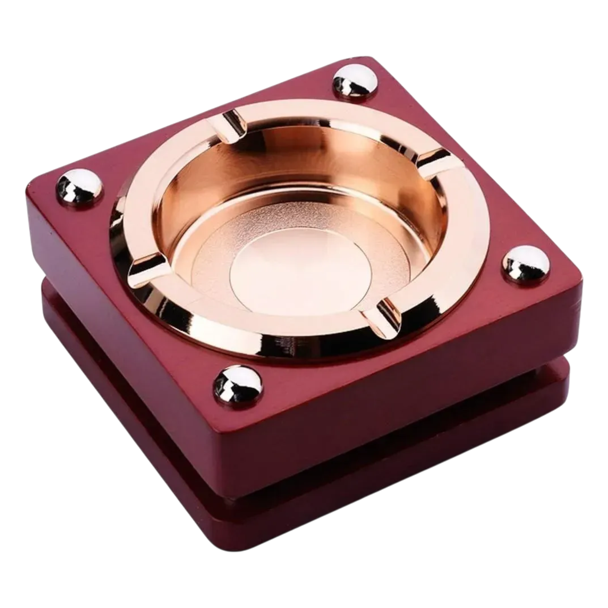 Попільничка декоративна Royal Copper Wood з мідною вставкою (D664)