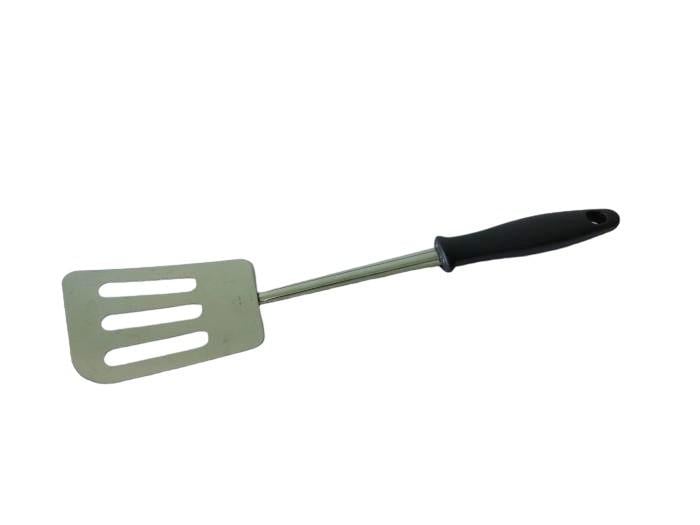 Лопатка кухонна для смаження перфорована з прорізами з нержавіючої сталі з пластиковою ручкою L 32 см