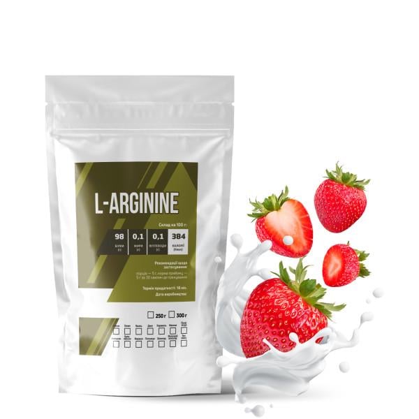 Аминокислота L-Arginine Клубника для спортивных тренировок на 60 порций 300 г (21-125-arg-p300) Аминокислота L-Arginine Клубника для спортивных тренировок на 60 порций 300 г (21-125-arg-p300)