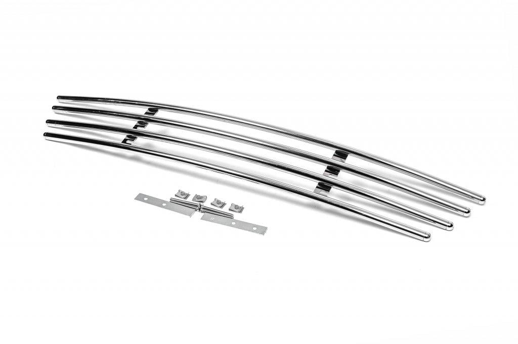 Цельная решетка в бампер Carmos для Volkswagen Caddy 2010-2015 гг. нержавеющая сталь Хром