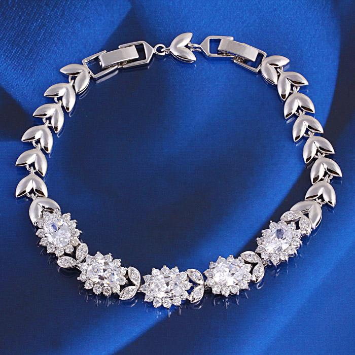 Браслет с цирконами X70850 Italina Белый