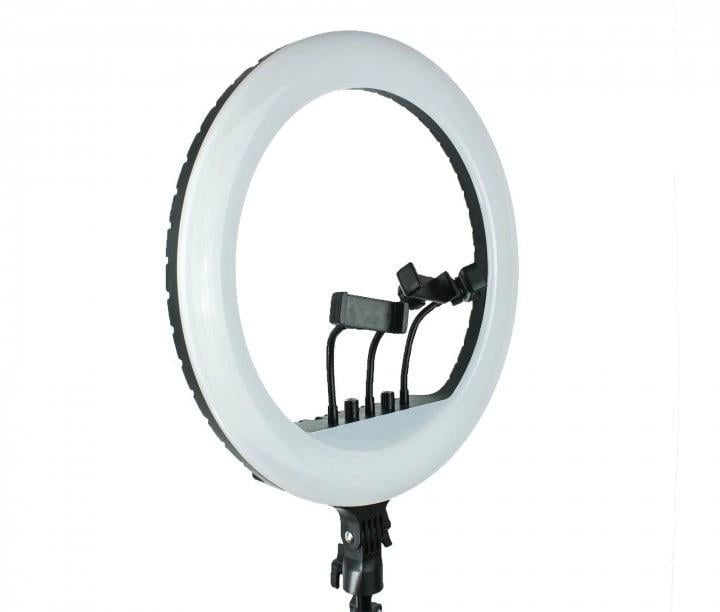 Кільцева лампа RL-14 3 кріплення з регулюванням світла на пульту управління 36 см (AR003711) Кільцева лампа RL-14 3 кріплення з регулюванням світла на пульту управління 36 см (AR003711)