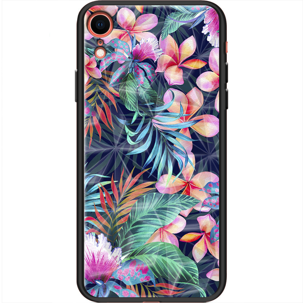 Чохол Boxface iPhone XR flowers in the tropics Чорний силікон із призмою(35417-up1971-37859)