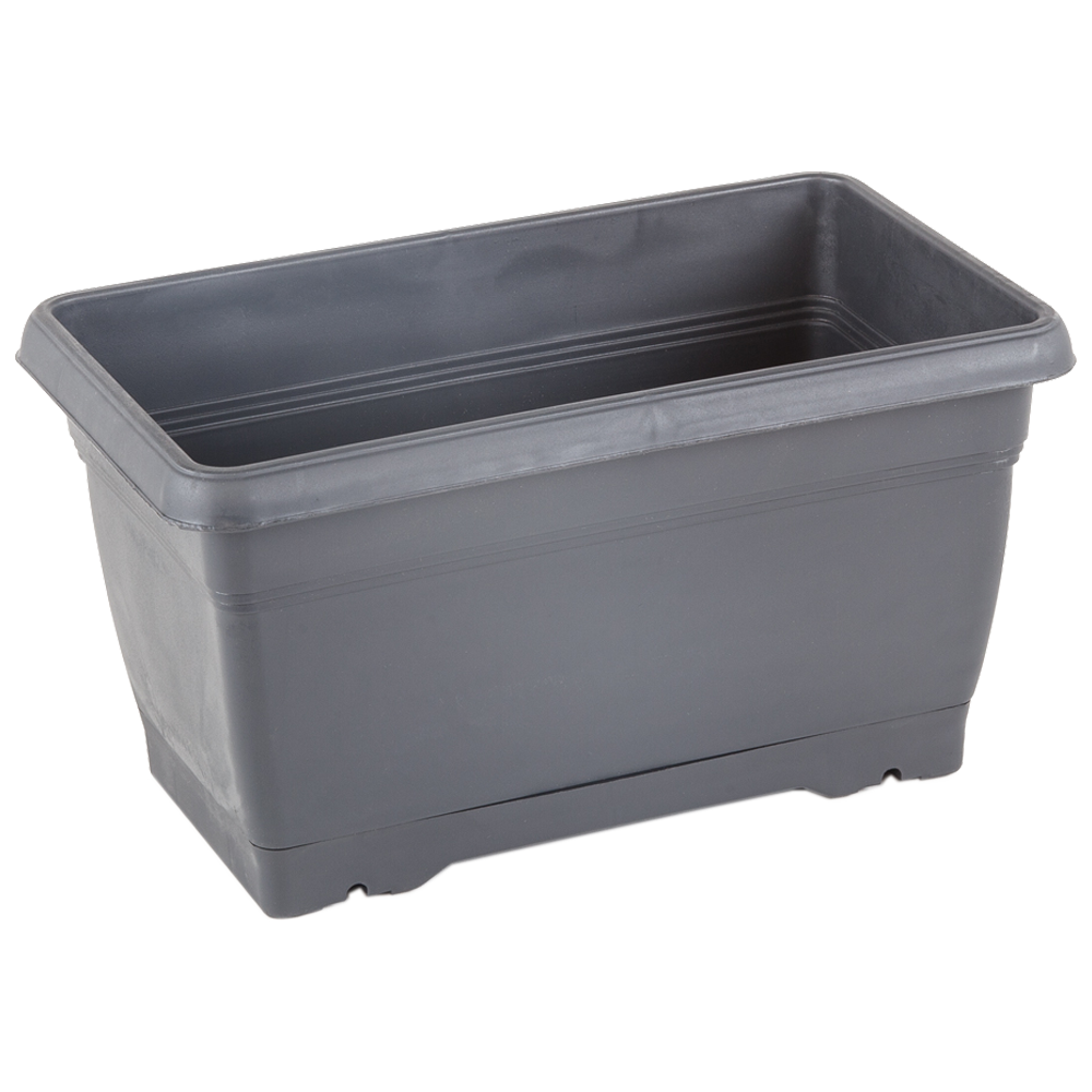 Горшок для цветов Serinova балконный Villa 6 л 2 шт. Антрацитовый