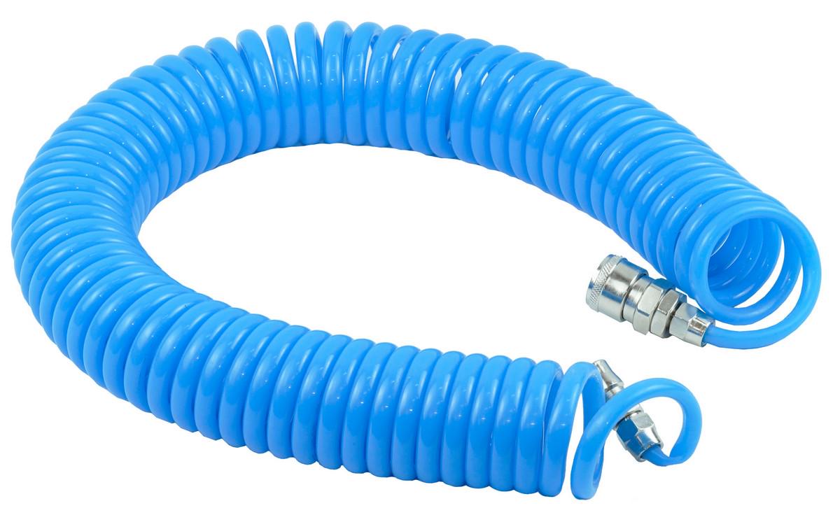 Шланг спиральный с быстрсъемным соединением 5,5х8 мм 10 м (комп723)