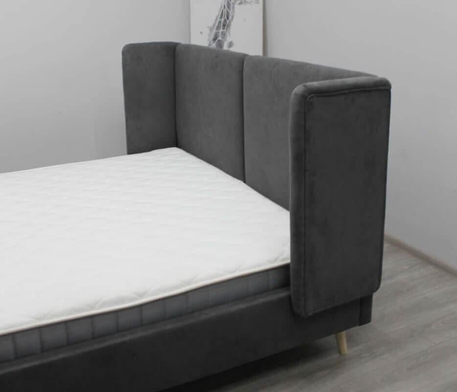 Ліжко Шик Галичина Ноа дерево/тканина з м'яким узголів'ям/без матраца двоспальне 160х200 см Сірий - фото 4 Ліжко Шик Галичина Ноа дерево/тканина з м'яким узголів'ям/без матраца двоспальне 160х200 см Сірий - фото 4