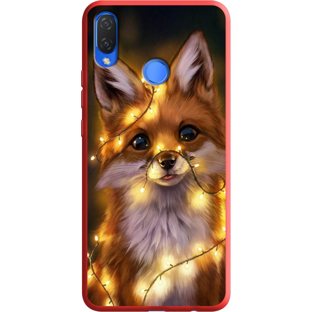 Чехол Boxface Huawei P Smart Plus Рождественская лиса Красный силикон (34912-up2399-36133)