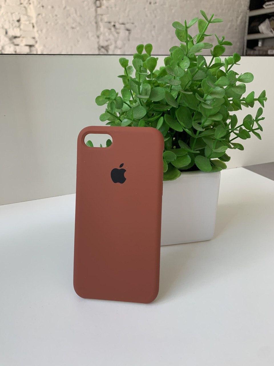 Чехол силиконовый Айфон 7 8 SE 2020 / Iphone 7 8 SE 2020 коричневый