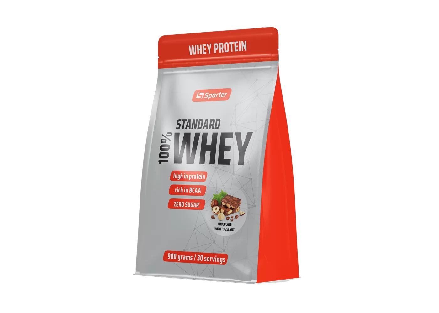 Протеин Sporter Standart Whey Шоколад с фундуком 900 г