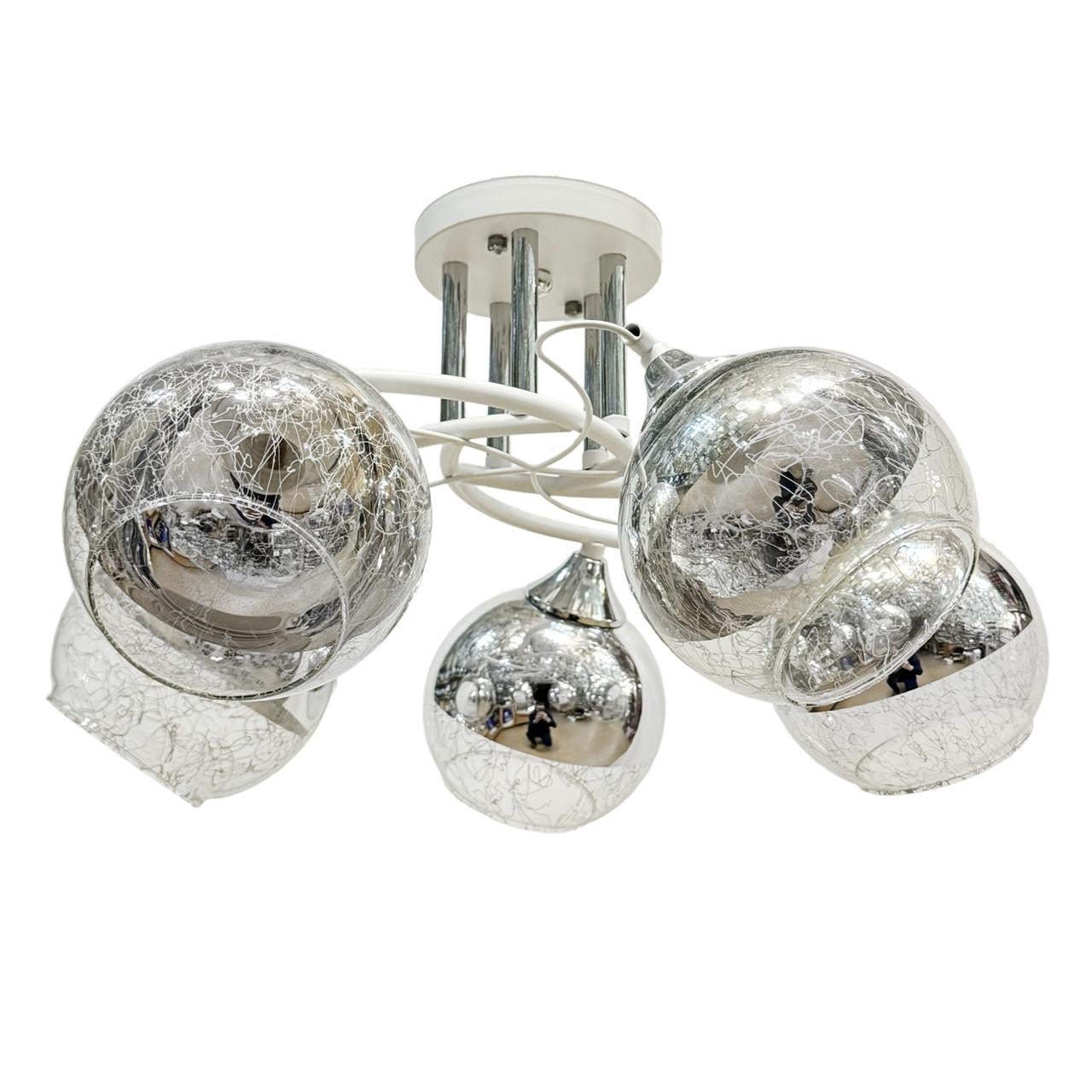 Люстра потолочная Numina на 5 плафонов 3-A3613/5 WT+CH Белый