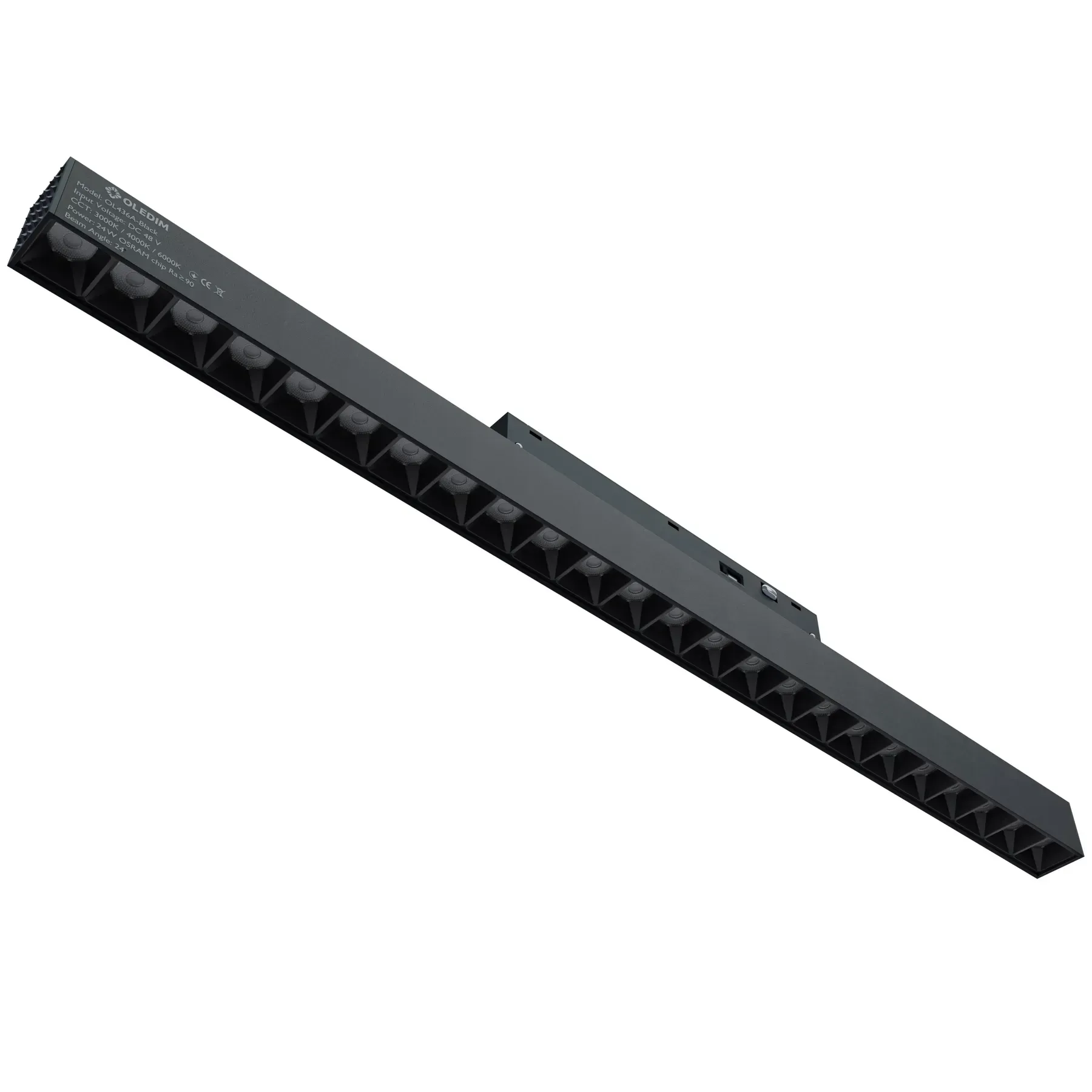 Светильник трековый магнитный OL436 24W 3000K Черный (33027028)