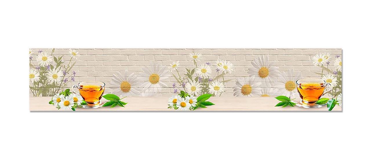 Наклейка виниловая на кухню Zatarga Ромашковый чай 600х3000 мм (1283915199)