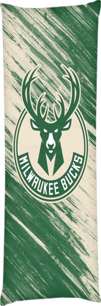 Подушка дакимакура Milwaukee Bucks 3 50x150 см (14107153)