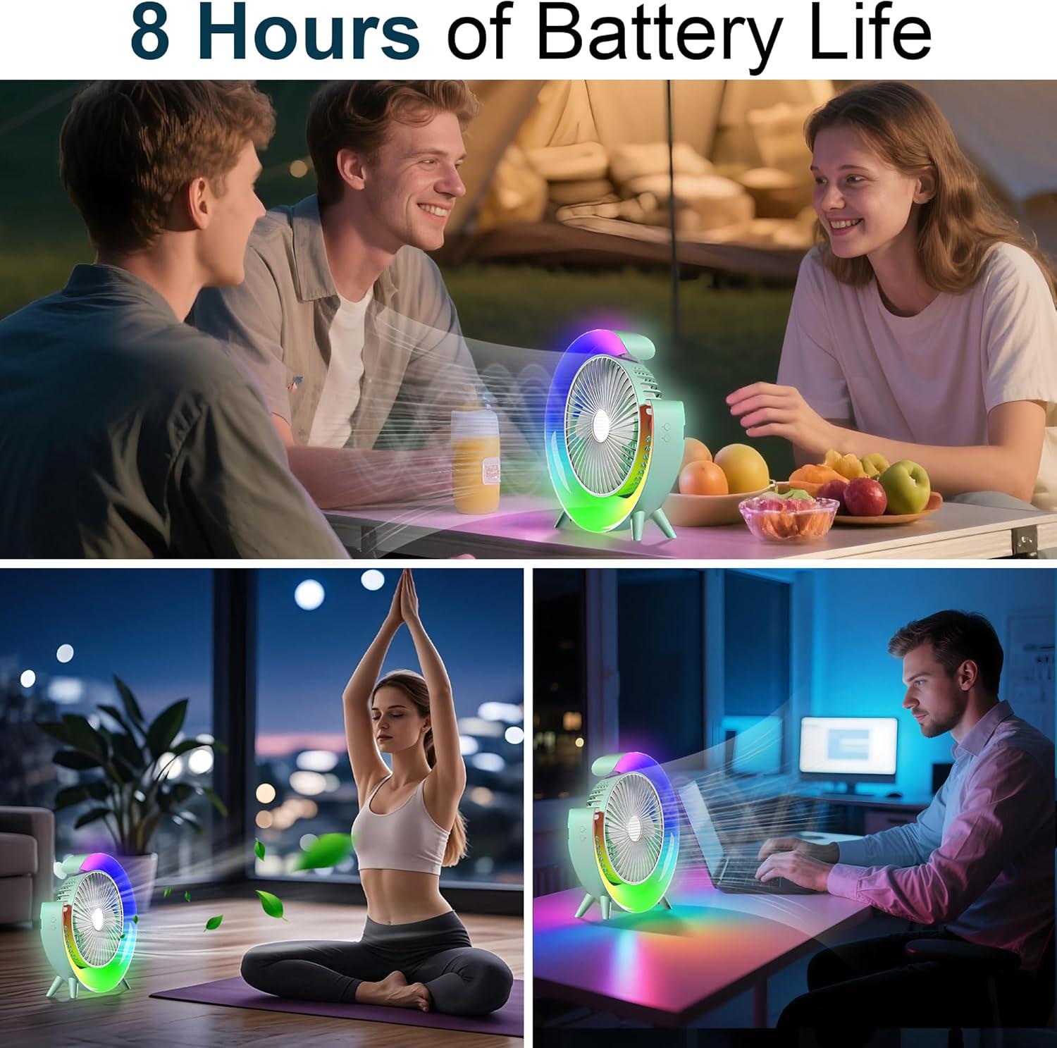 Вентилятор настільний портативний Mini fan-03 USB 3в1 з підсвічуванням 3 швидкості (17133) - фото 5 Вентилятор настільний портативний Mini fan-03 USB 3в1 з підсвічуванням 3 швидкості (17133) - фото 5