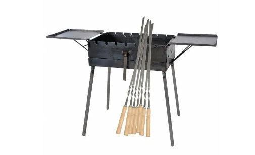 Мангал Валіза на 12 шампурів з двома столиками метал 3 мм - фото 3
