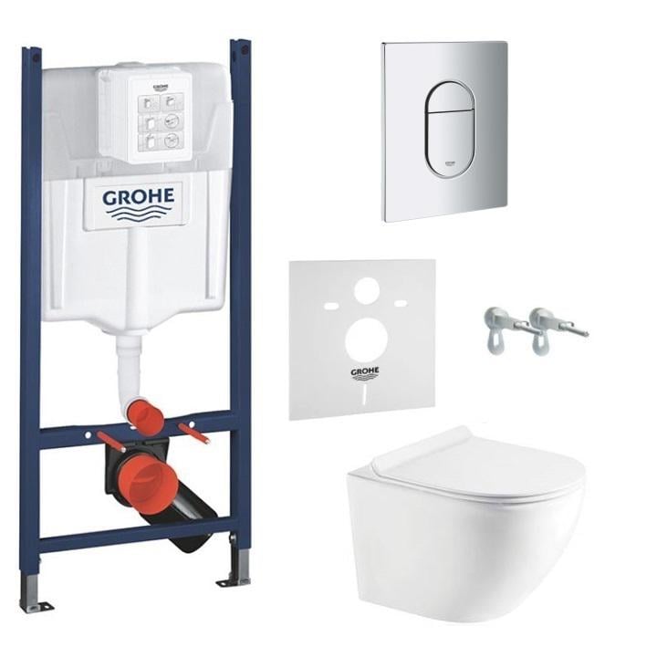 Комплект інсталяції Grohe Rapid SL з підвісним унітазом Round Tornado Smart Slim Duroplast/Soft-close (KRO3884000GE)