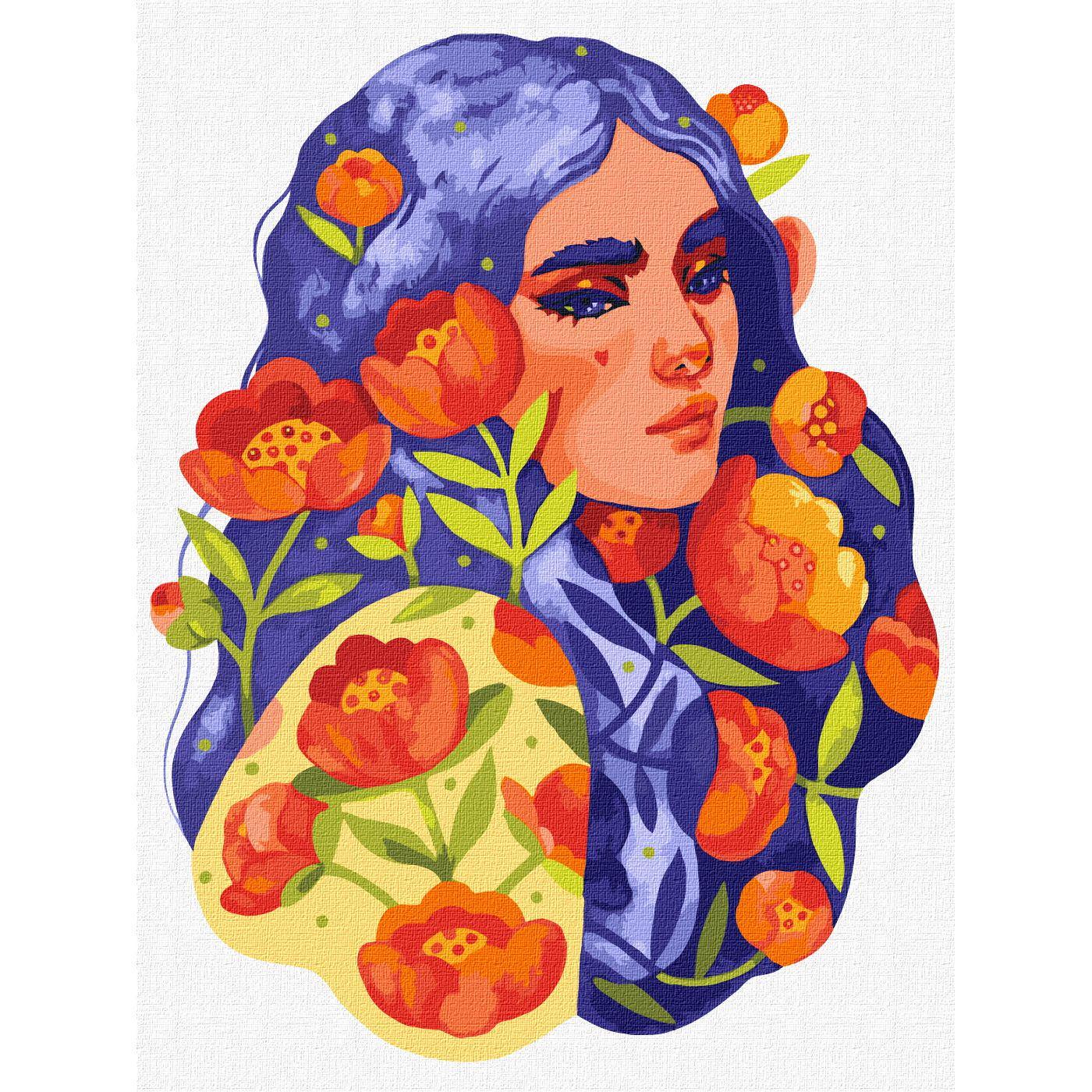 Картина по номерам Ideyka Синеглазая весна 30x40 см Разноцветный (PM-194-K-630)