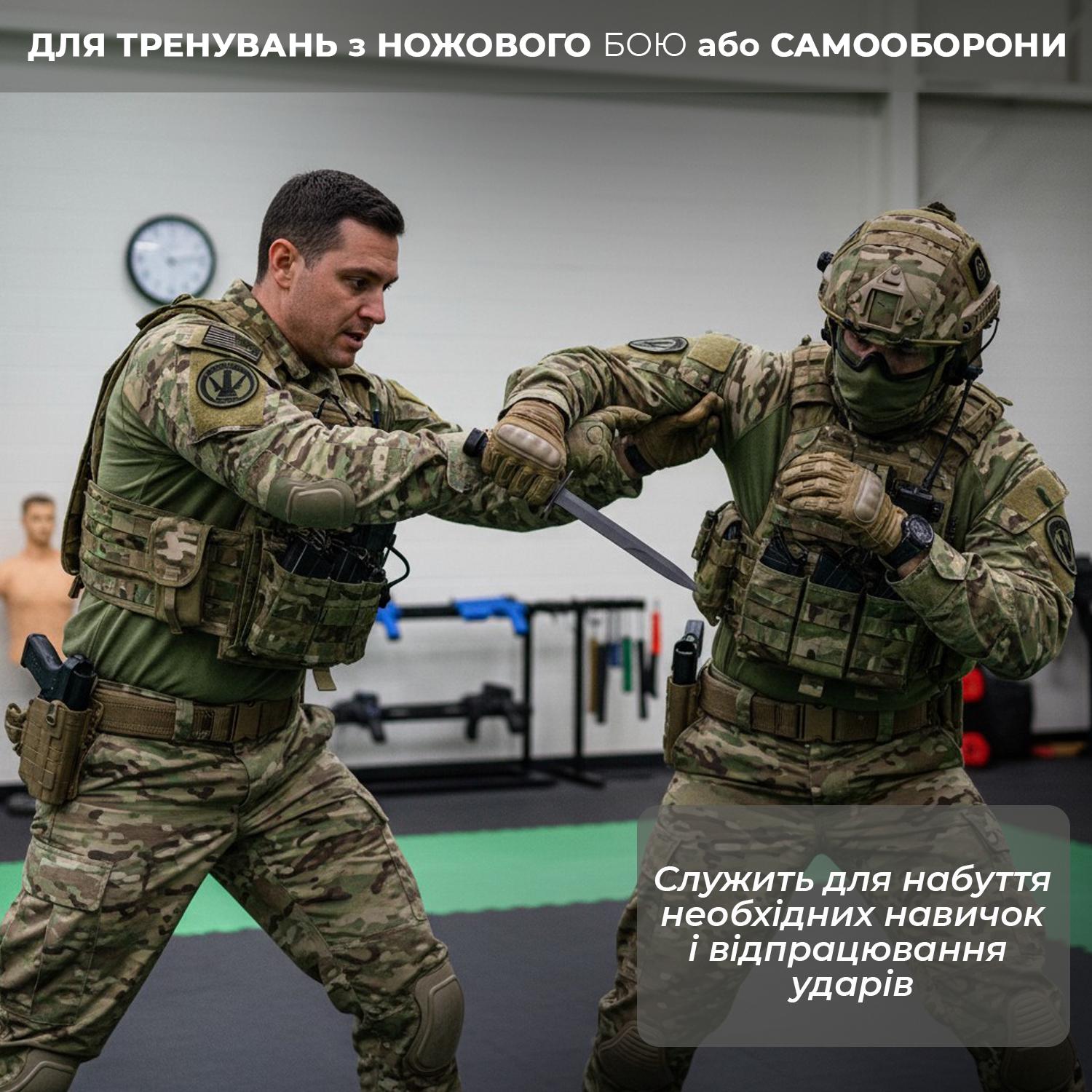 Штык-нож тренировочный Univerza макет M7 из полипропилена Черный - фото 7