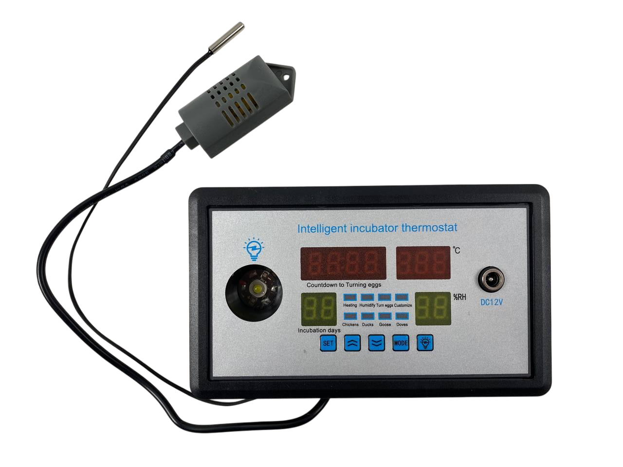 Регулятор температуры и влажности с выносным датчиком для инкубатора 220 В (W9005)
