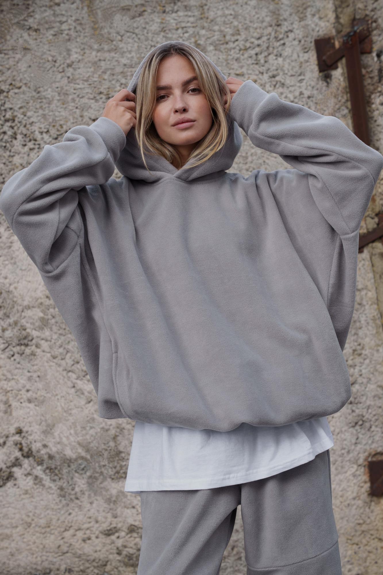 Худи Оверсайз с капюшоном Without Brand Soprano Gray (8055982) - фото 9 Худи Оверсайз с капюшоном Without Brand Soprano Gray (8055982) - фото 9