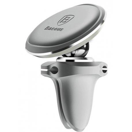 Автодержатель BASEUS Air Vent with Cable Clip Silver (SUGX-A0S)