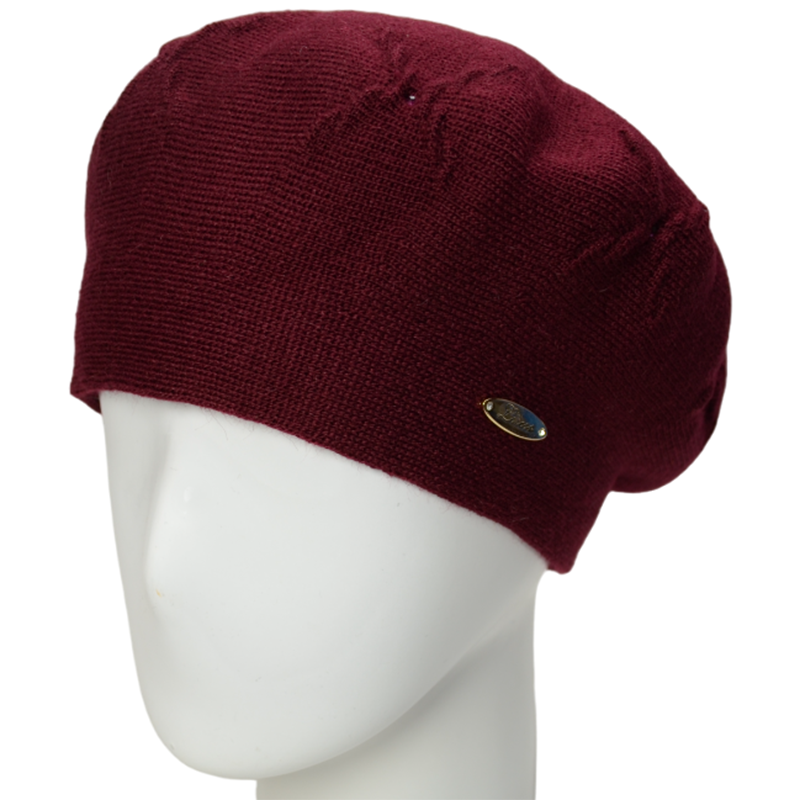 Берет жіночий Lirus Клара подвійний на стійці Бордовий