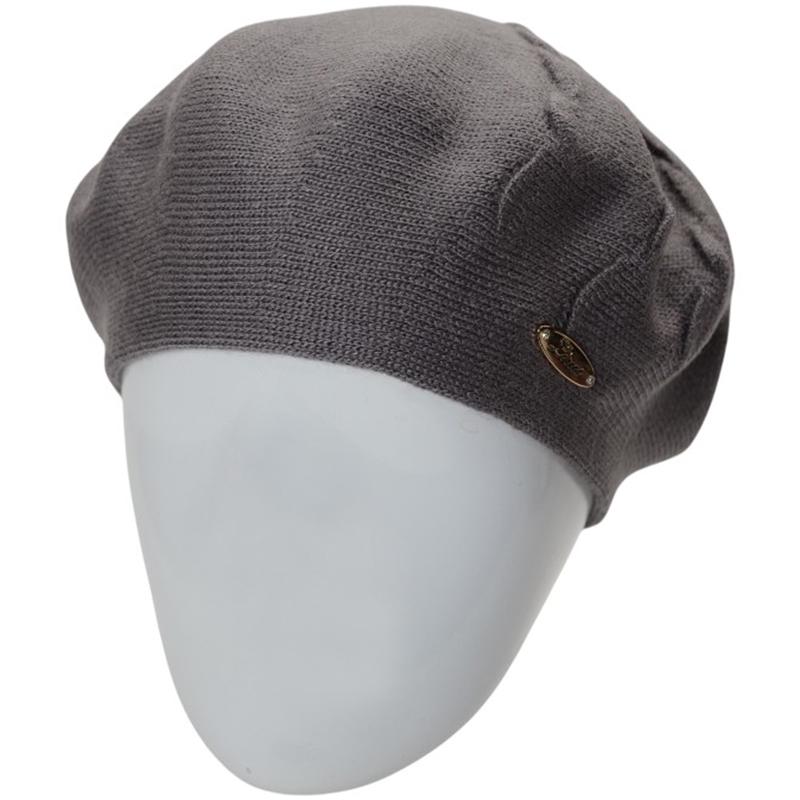 Берет женский Lirus МОДИ двойной с узором one size Дымчатый (285961)