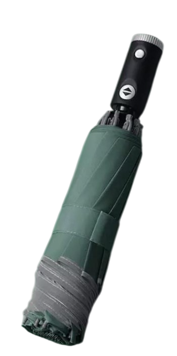 Зонт автоматический с подсветкой и светоотражающей лентой V0096 105 см Зеленый (1518795291)