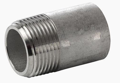 Ниппель приварная наружная резьба G 2-1/2" длина 60 мм наружная D 76,5 мм нержавеющая сталь AISI316 (27615331)