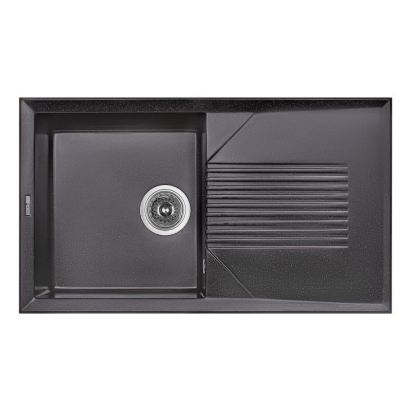 Мийка для кухні Lidz BLM-14 LIDZBLM14860500240 гранітна 855x500 мм Чорний (83209)