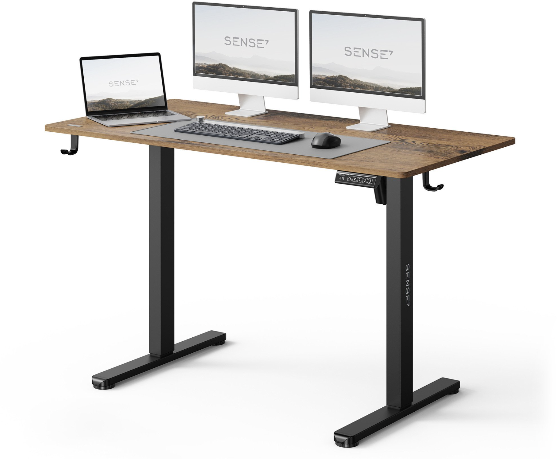 Компьютерный стол геймерский Sense7 Nojo Light с электрорегулировкой высоты 120x60 см
