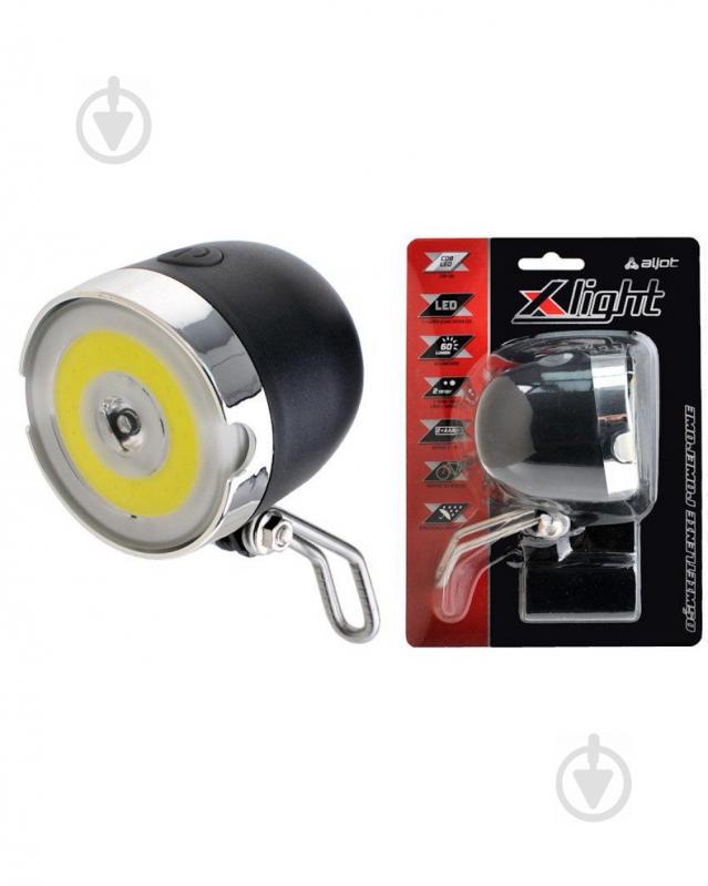 Фара передня X-Light JY-7111 Cob Led 2xAA Чорний (A-O-B-P-0327) - фото 2