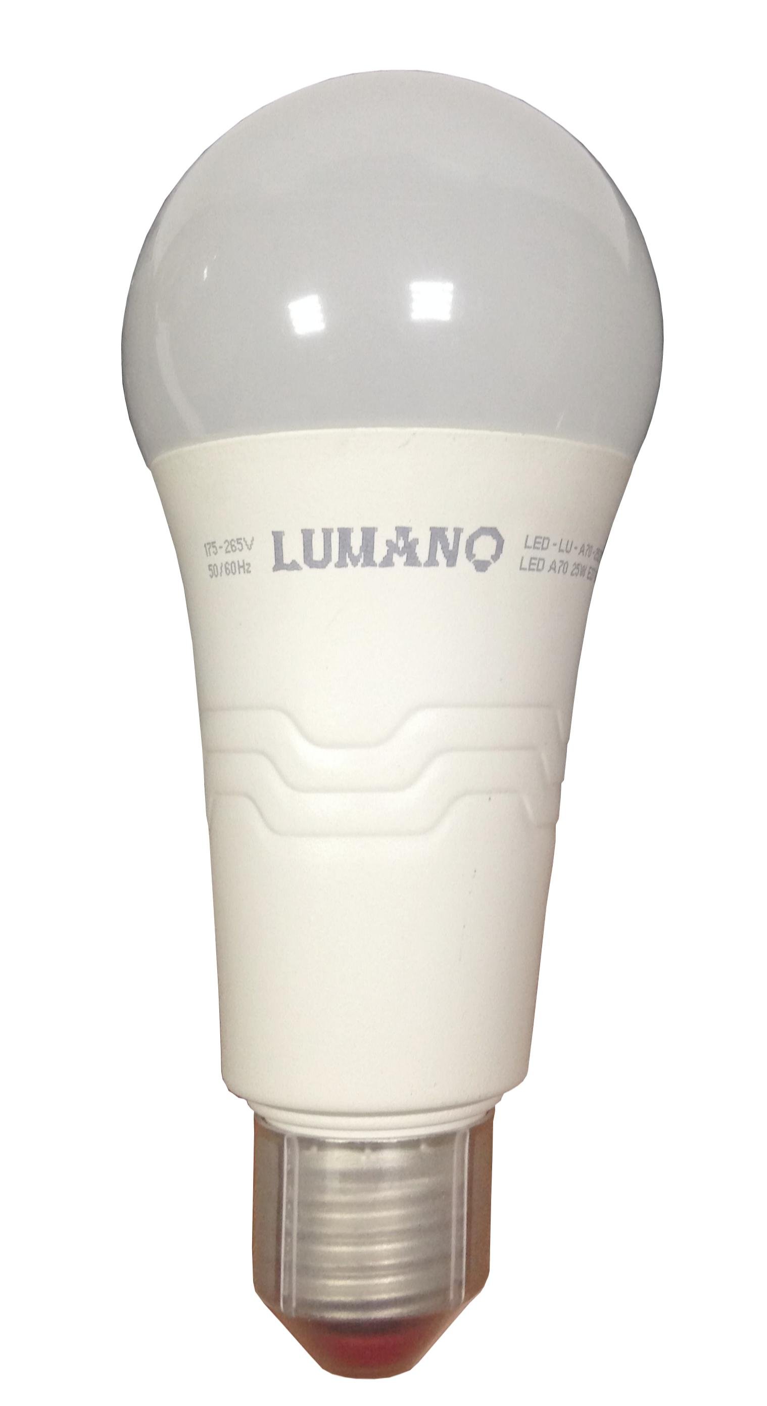 Лампа LED Lumano A70-25W-E27-6000K 2250Lm LU-A70-25276 (17691)