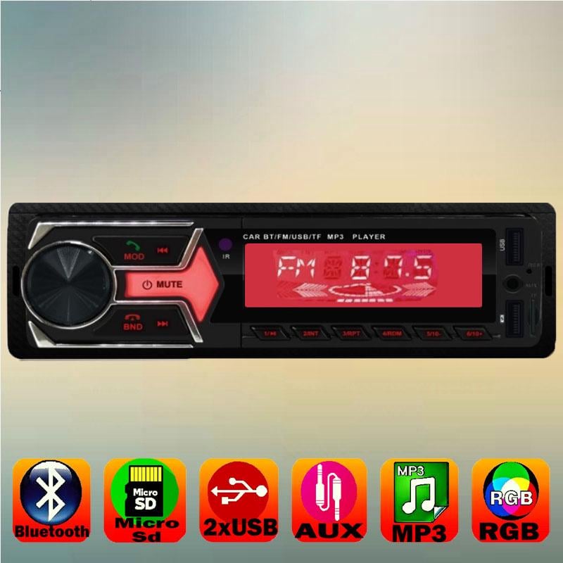 Автомагнітола 1din JSD G-1101 ISO 2xUSB Bluetooth RGB microSD/AUX/FM (20464213) - фото 3