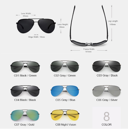 Солнцезащитные очки KINGSEVEN DESIGN Авиаторы с поляризованными линзами (N7413) - фото 5