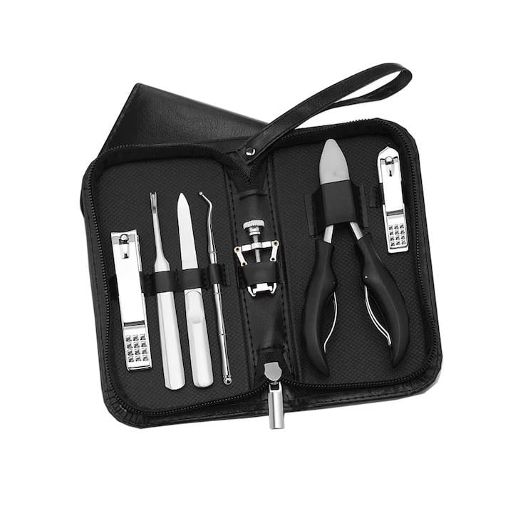 Набор для маникюра 8 инструментов в чехле кусачки/клиперы/пилы (XJ4654)