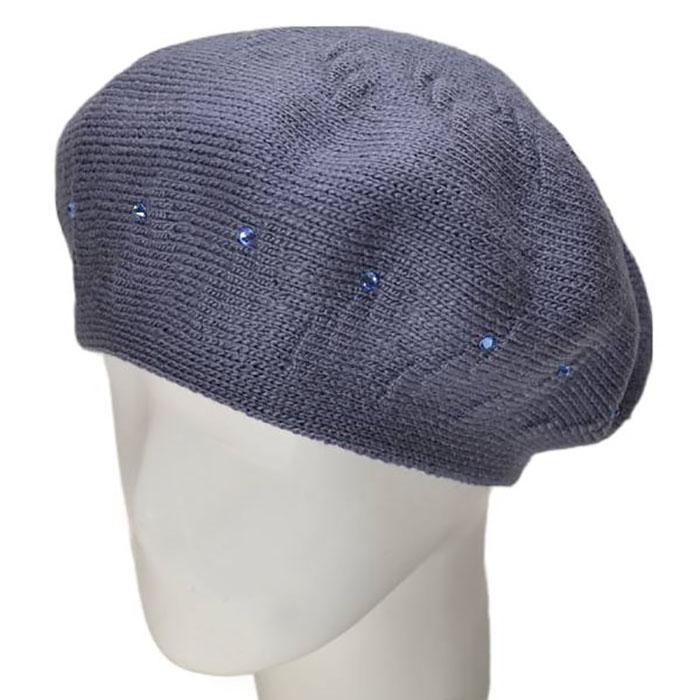 Берет женский Lirus Кира двойной шерстяной Джинсовый (111519) - фото 1 Берет женский Lirus Кира двойной шерстяной Джинсовый (111519) - фото 1