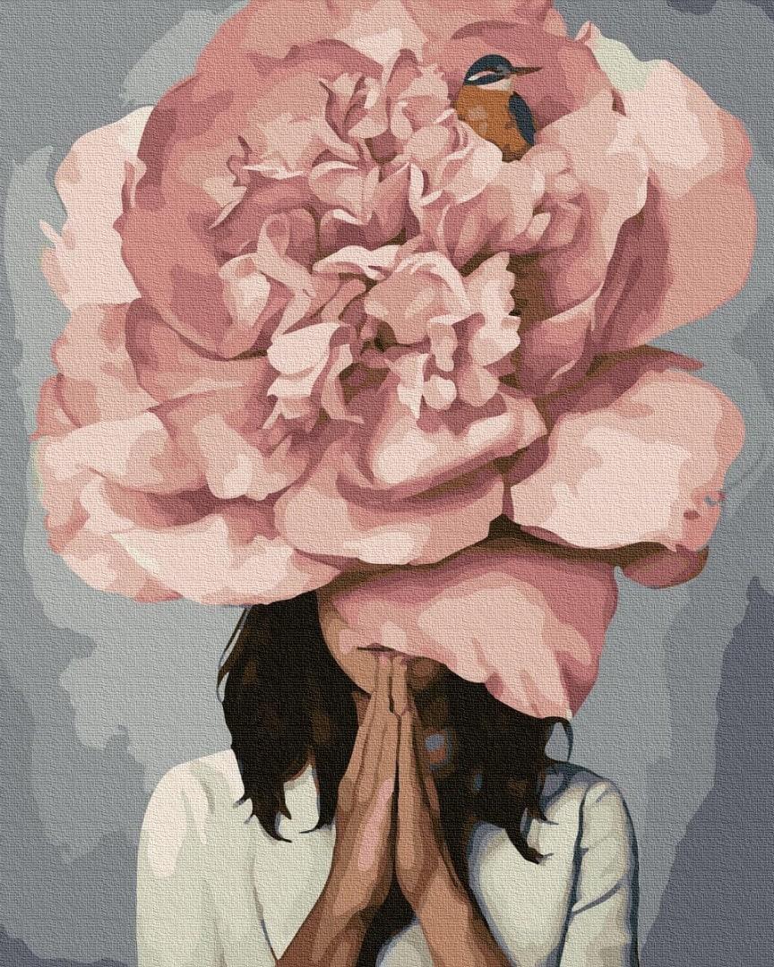 Картина по номерам Brushme PGX36766 Розовый пион 40x50 см (1331919762)