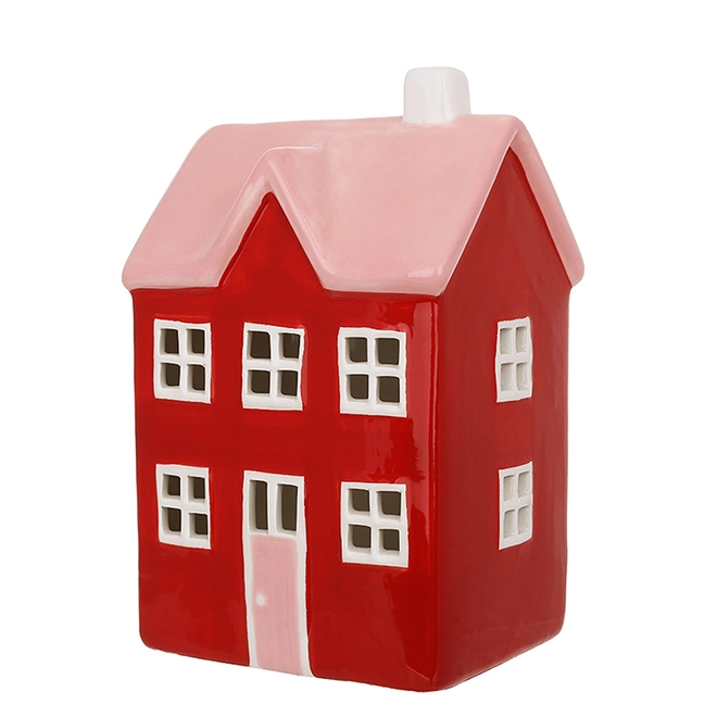 Домик керамический с подсветкой 16 см (733-728)