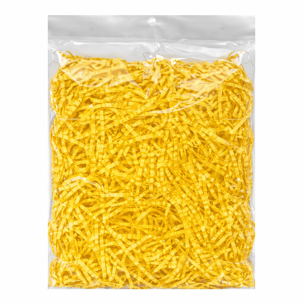 Декоративний паперовий наповнювач для подарункових коробок 50 г Жовтий (R96456)