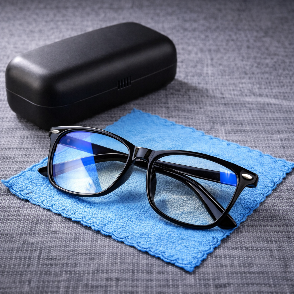 Очки для компьютера антибликовые Blue Light унисекс Черный/Прозрачный (A_10854)