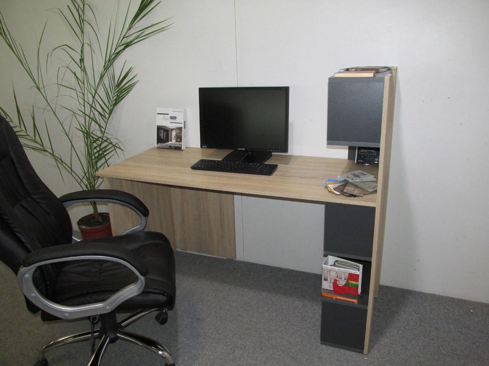 Стіл комп'ютерний з полицями М-Зон Джеко 1416P правий Сонома/Німфея Альба (MZN-031029) - фото 4