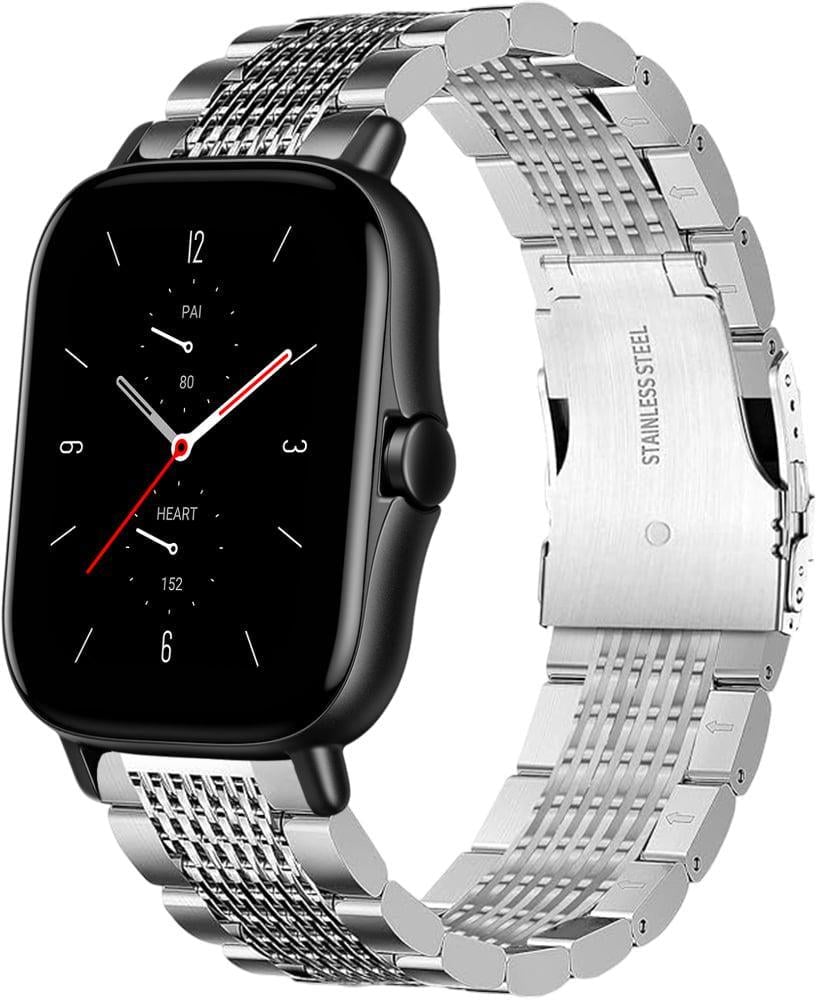Ремешок металлический Gripix для Amazfit GTS 2 Silver (41745-59)