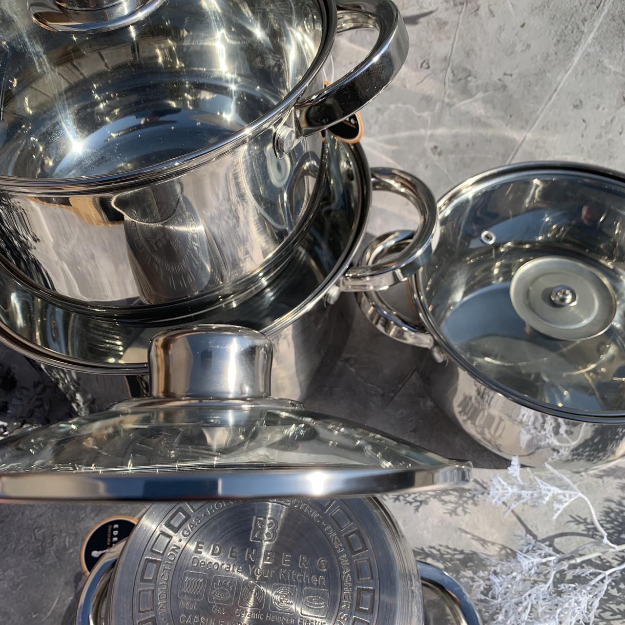 Набір каструль Edenberg EB-3734 8 пр. - фото 7 Набір каструль Edenberg EB-3734 8 пр. - фото 7