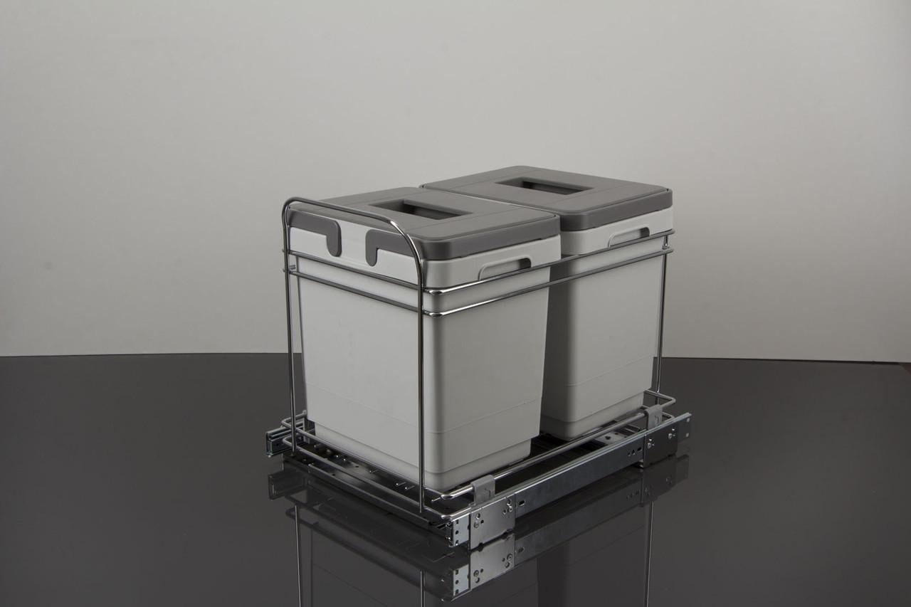 Сортер выдвижной мусорный Vibo PET для модуля 400 мм на 2 ведра