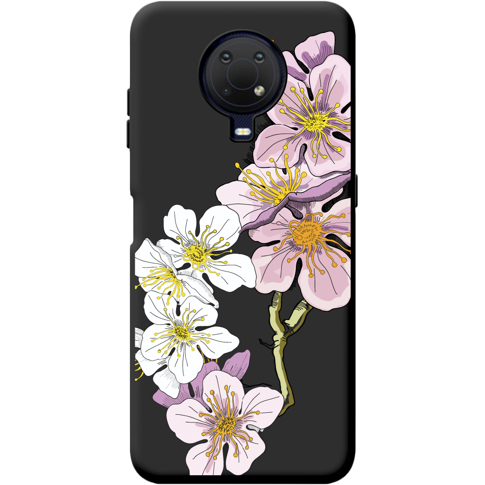 Чохол BoxFace Nokia G20 Cherry Blossom Чорний силікон (42373-cc4-42880)