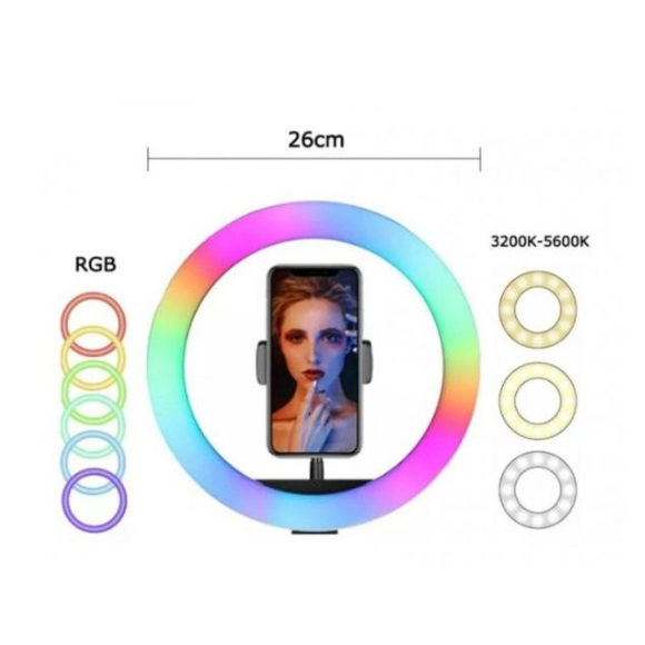Лампа кільцева та штатив RGB (MJ26T) - фото 9