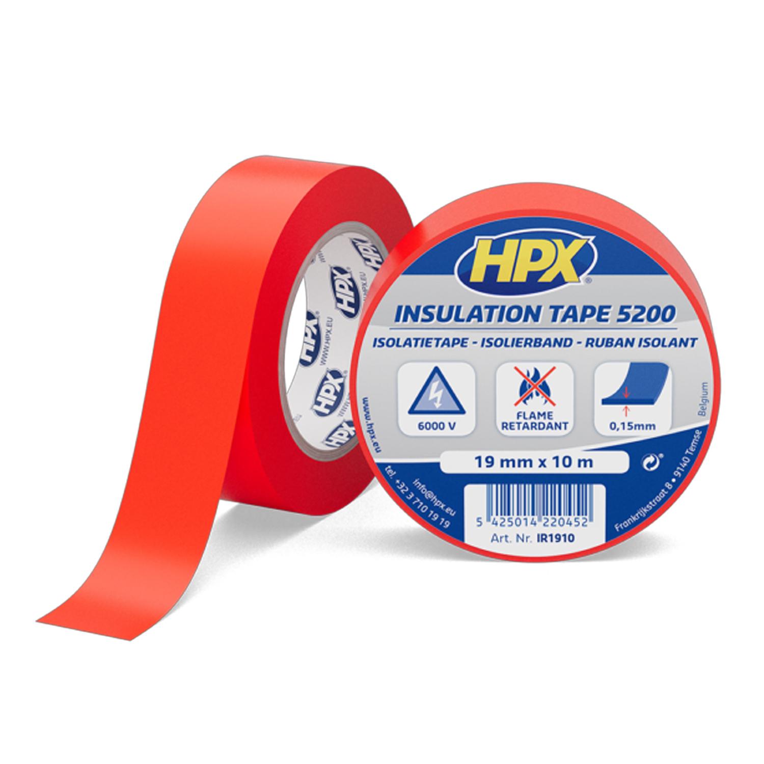 Стрічка ізоляційна HPX IR1910 19x0,2 мм 10 м ПВХ/гума Червоний (INRUC0080020191070) - фото 2 Стрічка ізоляційна HPX IR1910 19x0,2 мм 10 м ПВХ/гума Червоний (INRUC0080020191070) - фото 2