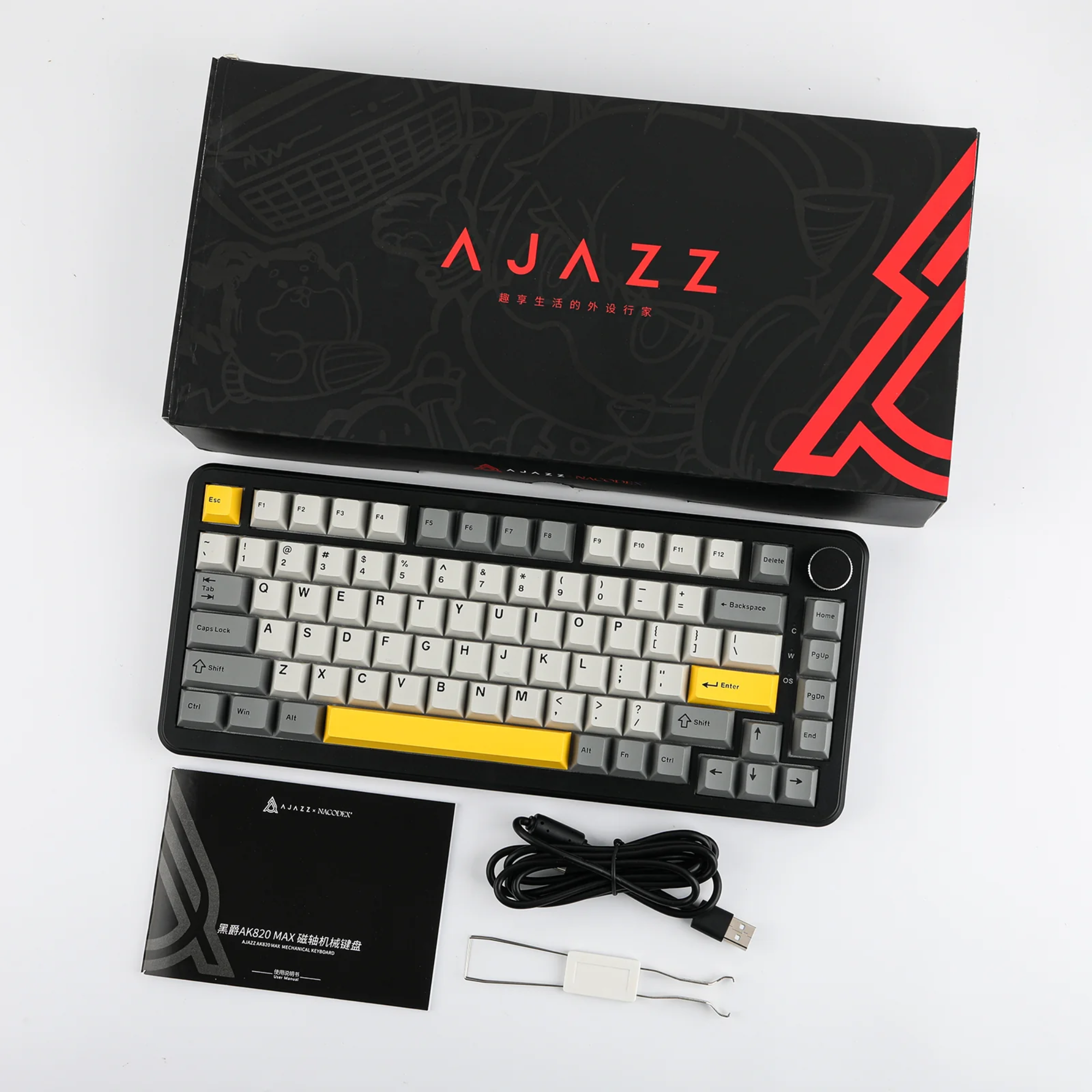 Клавиатура на магнитных переключателях AJAZZ AK820MAX Magnetic Switch механическая Black (24405929) - фото 6 Клавиатура на магнитных переключателях AJAZZ AK820MAX Magnetic Switch механическая Black (24405929) - фото 6